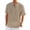 Tops-A605Khaki, variant on T-Shirts for Men Short Sleeve Plaid Texture Henley Shirts Breathable Button Placket Casual Shirts Crew Neck Slim Fit Solid Color Summer Daily Gym