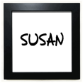thumbnail image 1 of Special Handwriting English Name SUSAN Black Square Frame Picture Wall Tabletop, 1 of 3
