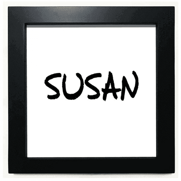 Special Handwriting English Name SUSAN Black Square Frame Picture Wall Tabletop