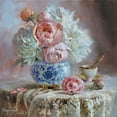 thumbnail image 2 of Rogozina, Svetlana 12x12 Gold Ornate Wood Framed with Double Matting Museum Art Print Titled - Bouquet in Blue Vase, 2 of 4