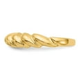 thumbnail image 4 of Real 14kt Yellow Gold Polished Twisted Dome Ring Size: 6; for Adults and Teens; for Women and Men, 4 of 5