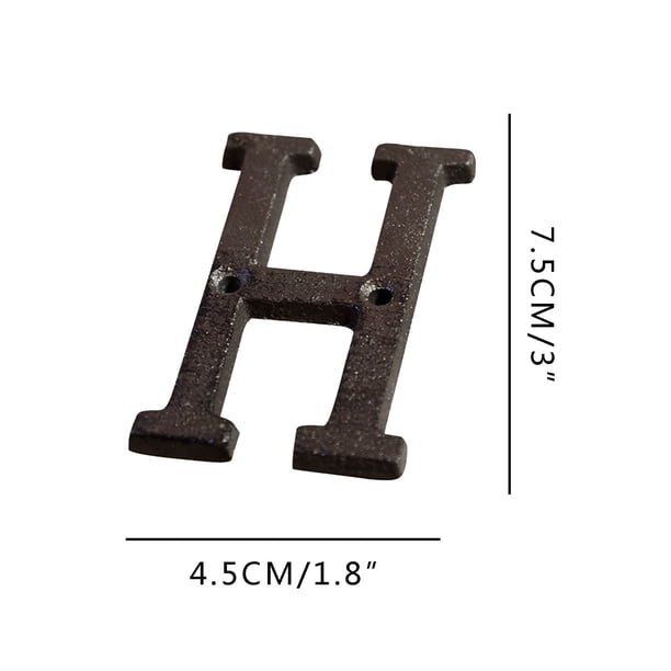 Xihbxyly Letras de Hierro Forjado de Aleación, Estilo Industrial Antiguo, Textura Retro Pesada, Decoración Versátil para El Hogar, Jardín, Tienda, Números de Casa Personalizables, Personajes de Parej