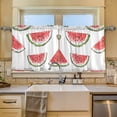 thumbnail image 2 of Yayeee Kitchen Curtains Tier Set of 2 Light Filtering 57"x36" Over Sink Window Panels, Watermelon Pattern, 2 of 7