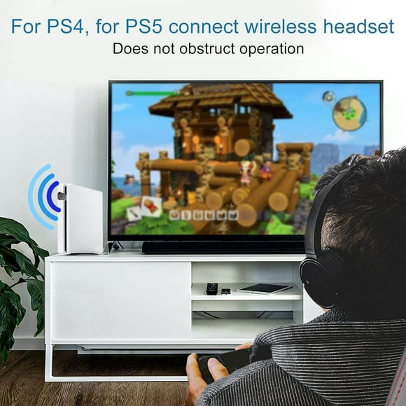 Bluetooth Game Transmitter, USB Wireless Audio Adapter, for PS5, PS4, Switch, X Box, PC, Plug and Play, Support One for Two, Lossless Sound Quality