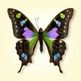 thumbnail image 2 of Reynolds, Richard 15x15 Black Ornate Wood Framed with Double Matting Museum Art Print Titled - Purple Spotted Swallowtail, 2 of 4