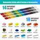 thumbnail image 3 of Building Bricks Cumeysnon, juego de 1600 piezas con 32 bloques de ruedas, 3 of 8