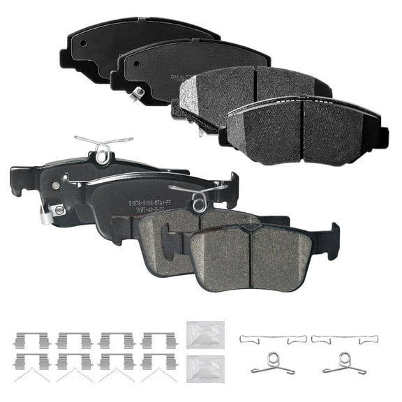 ACB ZONE D914 D1878: 8PCS Ceramic Brake Pads, Front & Rear, Fit for Honda Civic 2016-2021