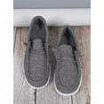 thumbnail image 3 of Men's Elastic Linen Slip-on Shoes With Splatter Paint Sole For Casual And Daily Wear, Grey, 3 of 5