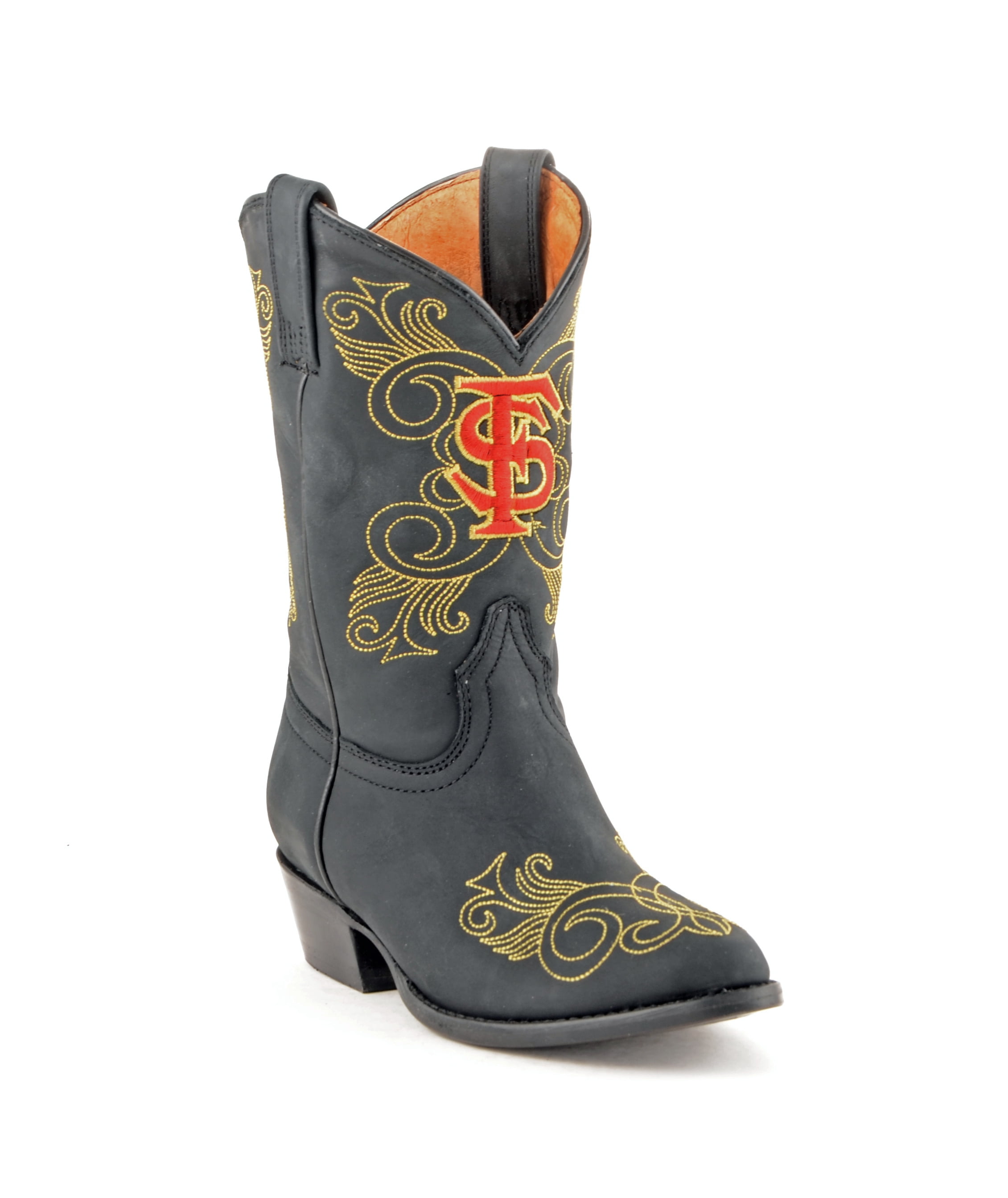 Gameday Girls Black Leather Florida State Western Fashion Cowboy Boots (Size 11) by GameDay Boots