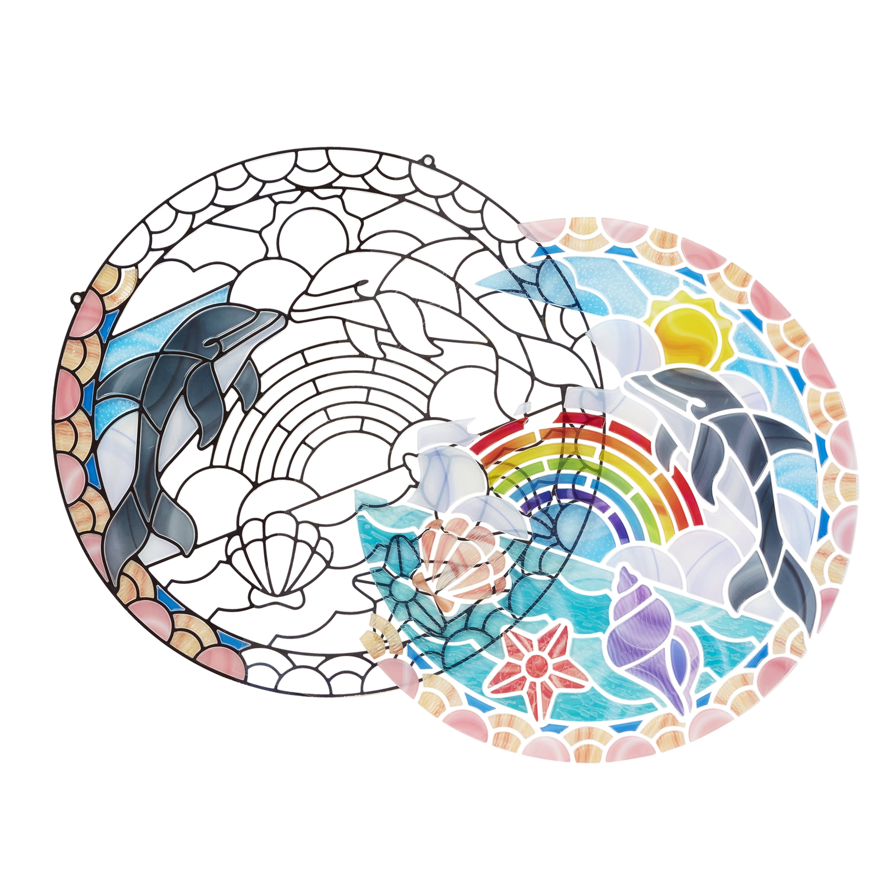 Melissa & Doug Stained Glass Made Easy Activity Kit: Mermaids - 140+  Stickers - Kids Sticker Stained Glass Craft Kit; Mermaid Crafts For Kids  Ages 5+