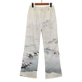 thumbnail image 7 of Endives Wide Leg Pants for Woman Landscape Painting Printed Elastic High Waist Pants Lightweight Casual Pant Spring Trendy White, 7 of 7
