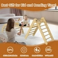 thumbnail image 6 of Odaof 5 in 1 Pikler Triangle Set, Baby Climbing Toys Indoor Playground, Foldable Montessori Toddler Climbing Toys with Sliding Ramp & Climbing Arch Ramp, Jungle Gym for Kids, Primary, 6 of 9