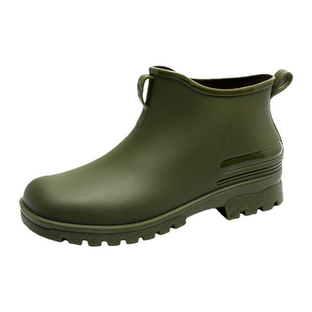 Jungdeepe Couple Rain Shoes Outside Wear Versatile Water Shoes Thick Bottom Comfortable Transforming Here Boots Outdoor Boots Glitter Lace up Boots for Women Rubber over Boots Womens Short Winter Boot