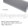thumbnail image 3 of Awxlumv Disipador de calor de aluminio LED grande 200 x 220 x 18 mm / 7,87 x 8,66 x 0,7 pulgadas Enfriador Placa de disipador de calor de 30 aletas, 3 of 5