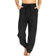 thumbnail image 1 of Pantalones largos sueltos con cordones de cintura alta de Color sólido informal a la moda para mujer Fridja  alkflakhf34951, 1 of 9