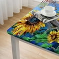 thumbnail image 5 of Awypu Abstract Hummingbird Sunflower Square Tablecloth 100% Polyester Fiber 40*40, 5 of 8