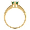 thumbnail image 4 of 1.5 ctw Solitaire Anniversary Ring for Women | Marquise Cut Simulated Emerald | Hyperallergenic Solid 18K Yellow Gold, 4 of 5