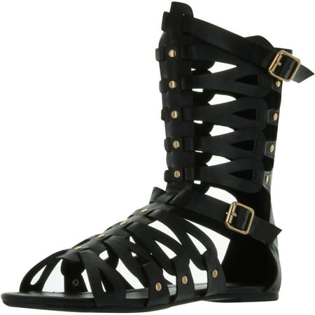 

Nature Breeze Women s Rome-06 Gladiator Sandals Black 6