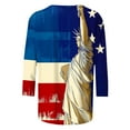 thumbnail image 5 of Meichang 4th of July Independent Day T-Shirt for Women 3/4 Sleeve American Flag Tops Women July 4th Patriotic Shirt USA Independence Day Star Stripe Graphic Tees, 5 of 6