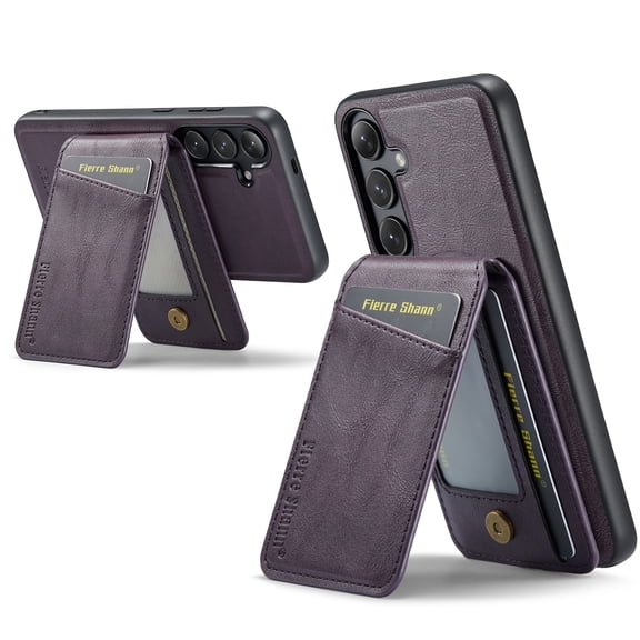 Compatible with Magsafe Magnetic 2 in 1 Detachable Wallet Case with Card Holder for Samsung Galaxy S26, for Women Men, PU Leather Flip Kickstand Credit Slots for Samsung Galaxy S26, Purple