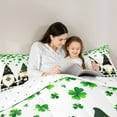 thumbnail image 5 of Manfei Cute Cartoon Gnome Full Size Comforter Sets,St.Patrick Day Bedding Comforter Set,Lucky Four Leaves Clover Bedding Sets For Girls Boys,Breathable Home Decor Reversible,3pcs, 5 of 8