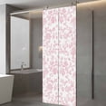 thumbnail image 4 of Pink Flower Window Privacy Film, Vintage Farmhouse Boho Leaf Spring Solid Static Cling UV Sun Blocking Tint Film Heat Control Windows Films for Bedroom Bathroom, Window Stickers 23.6"x59", 4 of 8