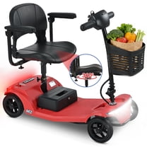 Segmart 4 Wheel Mobility Scooter ,Foldable Mobility Scooter for Seniors&Adults,300W Powerful Motor, Headlight and Basket, 300-pound Weight, Suitable for Adults/Seniors