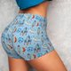 thumbnail image 4 of Balery Cartoon Rocket With Space Pantalones cortos de entrenamiento estampados para mujer, sin costuras, ajustados, para gimnasio, yoga, correr, deportes, ejercicio activo, fitness.-Small, 4 of 8