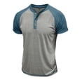 thumbnail image 4 of ZZwxWA Mens Henley Raglan Short Sleeve T-Shirt Casual Slim Fit Jersey Baseball T Shirts Workout Gym Golf Henley Tee Tops Discount, 4 of 6
