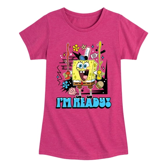 SpongeBob SquarePants - I'm Ready Fitted Short Sleeve Graphic T-Shirt