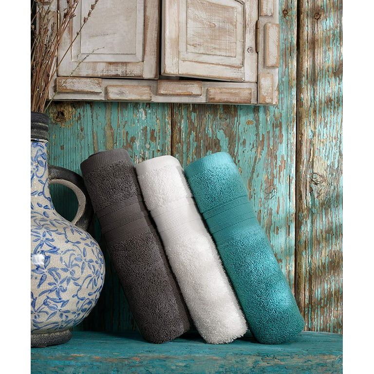 Hammam Linen Coral Bath Towels Set 6-Piece Original Turkish Cotton Soft,  Absorbent and Premium Towel for Bathroom and Kitchen 2 Bath Towels, 2 Hand