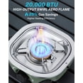 thumbnail image 3 of Gonex 2-Burner Propane Camping Stove 20,000 BTU Portable Folding Outdoor Stove with Carry Bag for Camping Tailgating Beach Patio BBQ, Green, 3 of 9