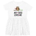 thumbnail image 3 of Inktastic My Gigi Loves Me Girl Owl Girls Toddler Dress, 3 of 5