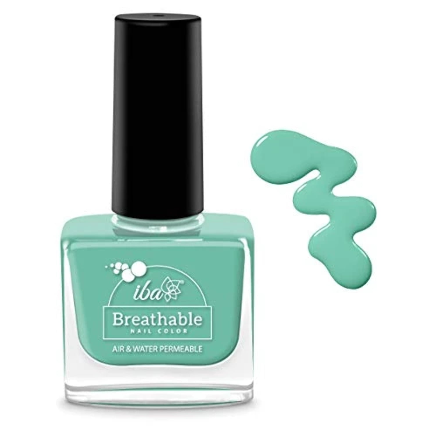 Iba Halal Care Breathable Nail Color, B19 Aqua Swirl, 9ml 