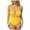 Yellow, variant on Womens One Piece Swimsuit Tummy Control Bathing Suit Sexy Flattering Cheeky High Cut Out Cute Ladies Swimwear