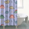 thumbnail image 4 of Purple Background Dinosaur Pattern Shower Curtain 72"x72" ,Bathroom Decorative Shower Curtains Set with 12 Hooks,Modern Waterproof Washable Shower Curtain, 4 of 6