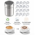 thumbnail image 7 of 16 Piece Coffee Stencil Set with Stainless Steel Powder Shakers for Latte, Cappuccino and Cupcake Decoration, TIKA, 7 of 7