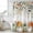 White Green Orange, variant on Green Pumpkin Shower Curtain, Waterproof Shower Curtains for Bathroom, Thanksgiving Orange Sage Eucalyptus Washable Fabric Bathtub Curtain Set Bath Decor with 12 Hooks Long 72"x84"