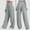 Light Gray, variant on Women's Autumn And Winter Solid Color Casual And Comfortable Sports Pocket Lace Up Wide Leg Straight Leg Sweatpants Sweats Women with Pockets Interview Outfits for Women Casual Tall for Women Athletic