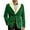Green, variant on Men's Corduroy Blazer - Fleece-Lined Solid Color Warm Pocket Casual Suit Jacket, Black, L