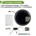 thumbnail image 7 of Unique Bargains 5" 127mm Tachometer Gauge Colorful Pointer RPM Tachometer tach Gauge 0-11000RPM w/ Sensor and Bracket Universal Tachometer Car DC 12V, 7 of 7