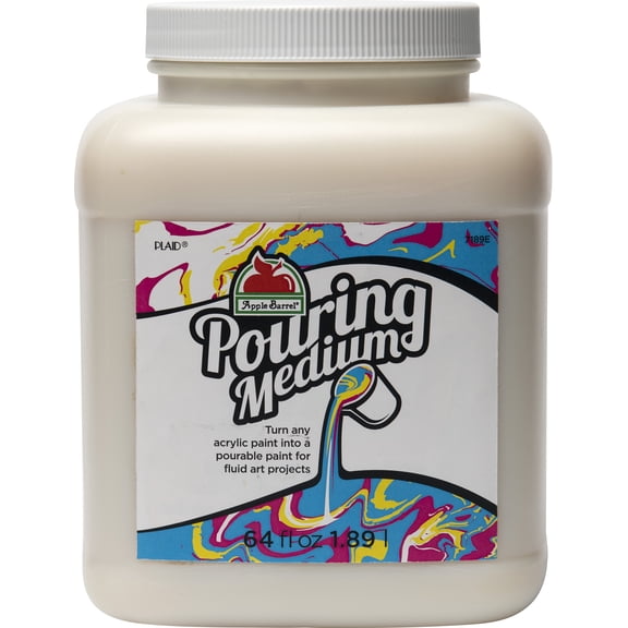 Apple Barrel Paint Pouring Medium, Satin Finish, Clear, 64 fl oz
