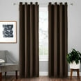 thumbnail image 1 of Innerwin Rideau Occultant pour Fenêtre à Oeillets Rideaux pour Fenêtres Isolés Thermiquement Chambre Luxueux Assombrissants Draperies Écoénergétiques Salon Intimité Protection UV Moderne Brun Foncé L:52"Xh:84 Pouces, 1 of 3