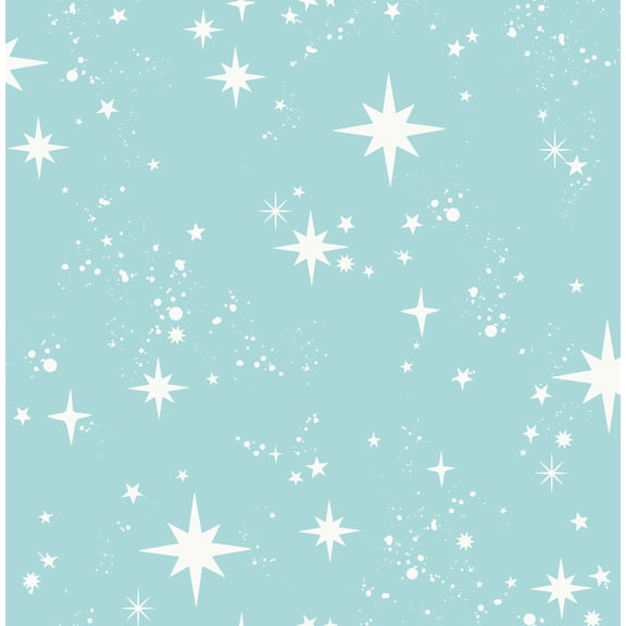 Advantage Twinkle Light Blue Starry Skies Wallpaper