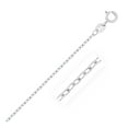 thumbnail image 1 of 14k White Gold Faceted Cable Link Chain 1.3mm 18 in, 1 of 3