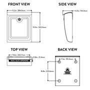 Architectural Mailboxes Sienna Locking Wall Mount Mailbox, Black, Medium