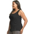 thumbnail image 2 of Hanes Just My Size Women’s Cotton Jersey Tank, Shirttail Hem (Plus ) Black 3X, 2 of 3