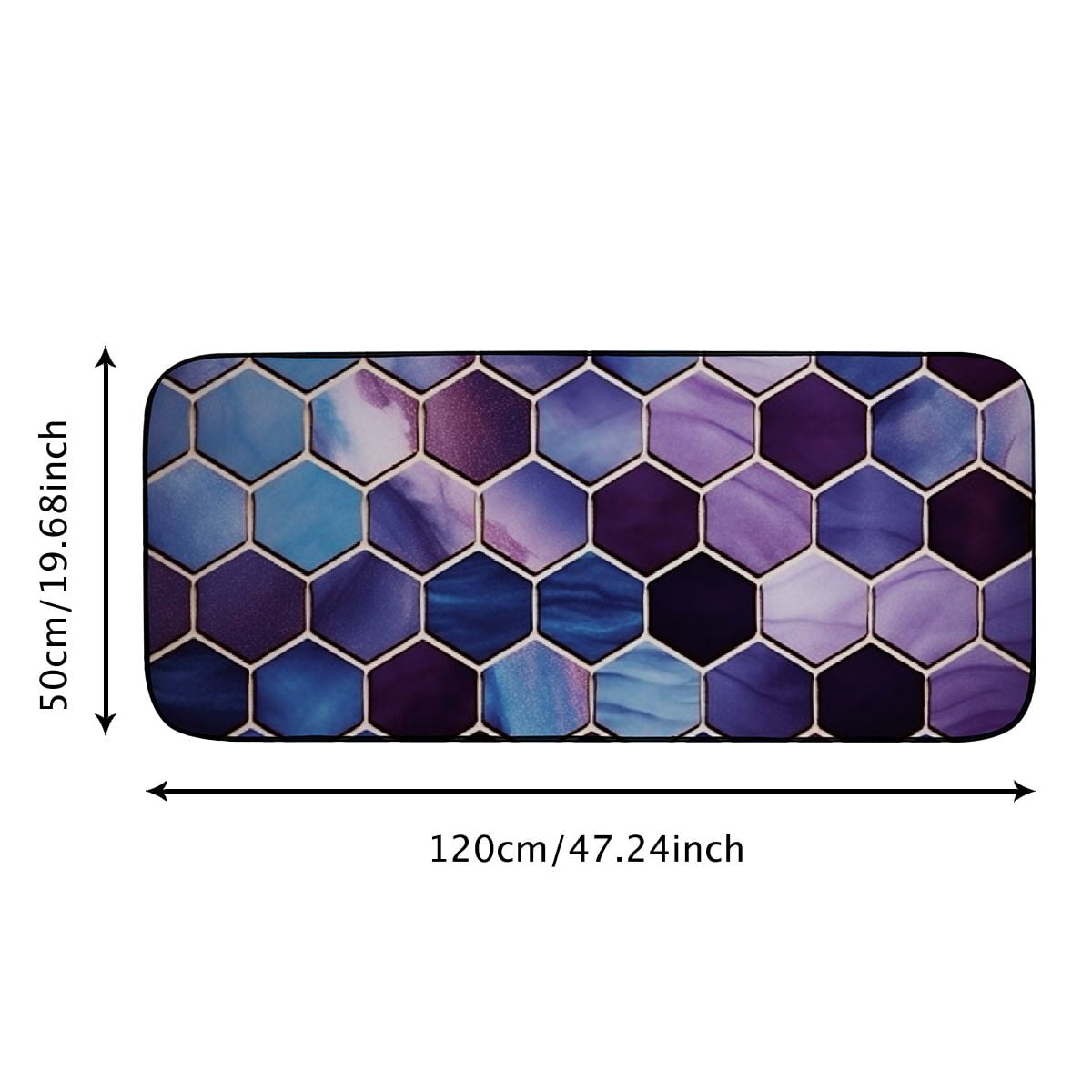 Qinduosi Decorative Door Mat, Door Mat with Non-Slip Rubber Backing, Easy Cleaning, Traps Dirt, for Entry, Patio, Garage 19.68*47.24 in