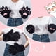 thumbnail image 3 of Guantes de piel sintética con estampado de garras de gato y pata de lobo. Guantes de invierno cálidos con estampado de pata de gato, ideales para cosplay., 3 of 9