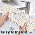 thumbnail image 6 of Vsdgher Summer Rabbit Kitchen Sink Splash Guard Faucet Mat -1 PC Super Absorbent Fast Drying Mat Sink Gadgets-Splash, Bathroom,Sink Mat,(15" X 5.5" ), 6 of 7